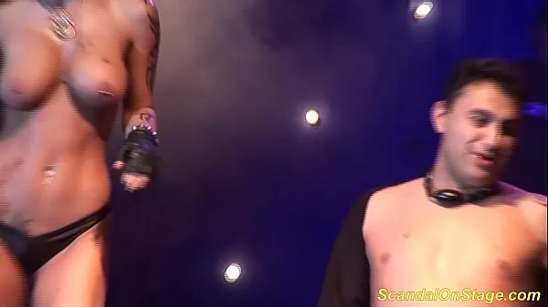 XXX bizarre fetish show on public stage moje videá