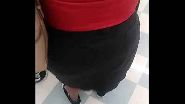 XXX Lady with a fat FAT ass walking in store. (That ass is a monster میرے ویڈیوز