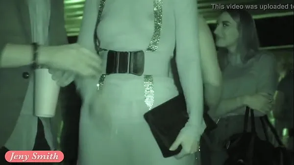 XXX Jeny Smith naked in a public event in transparent dress mých videí