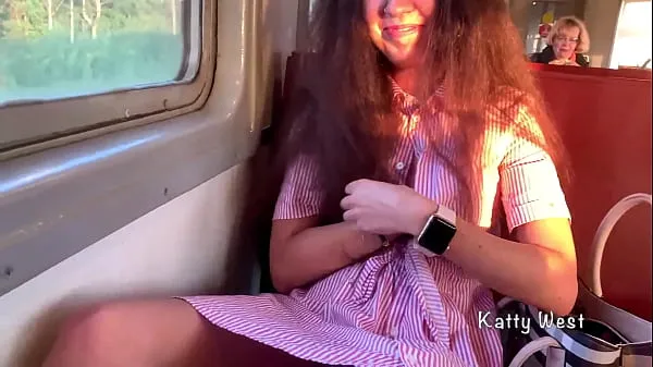 XXX the girl 18 yo showed her panties on the train and jerked off a dick to a stranger in public τα βίντεό μου