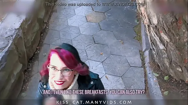 XXX KISSCAT Love Breakfast with Sausage - Public Agent Pickup Russian Student for Outdoor Sex Saját videóim