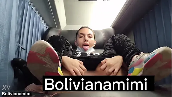 XXX No pantys on the bus... showing my pusy ... complete video on bolivianamimi.tv mina videor