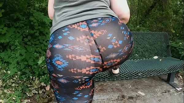 XXX Mom Huge Ass See Thru Leggings Public Trail omat videoni