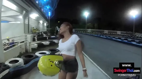 XXX Go karting with big ass Thai teen amateur girlfriend and horny sex after moje videá