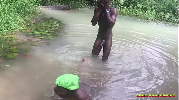 XXX BANG KING EMPIRE - ENJOYING SLOW AND STEADY SEX IN THE STREAM WITH AFRICAN EBONY VILLAGE HUNTER'S WIFE omat videoni