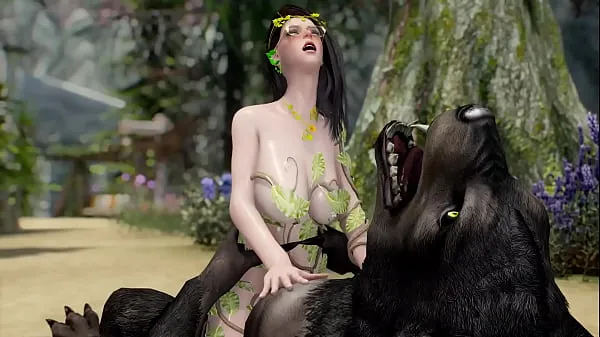 XXX Elf Fucks Werewolf [UNCENSORED] 3D Monster Porn omat videoni