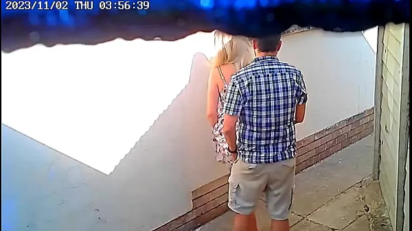 XXX Daring couple caught fucking in public on cctv camera mine videoer